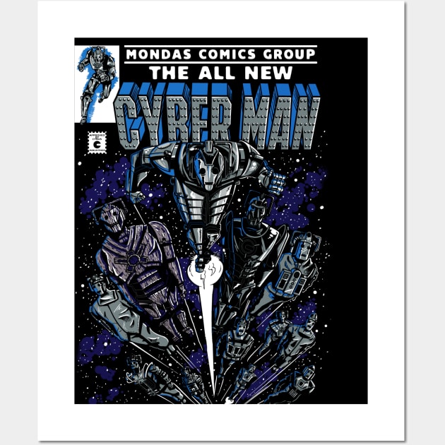 Cyber Man Comic Cover Wall Art by APSketches